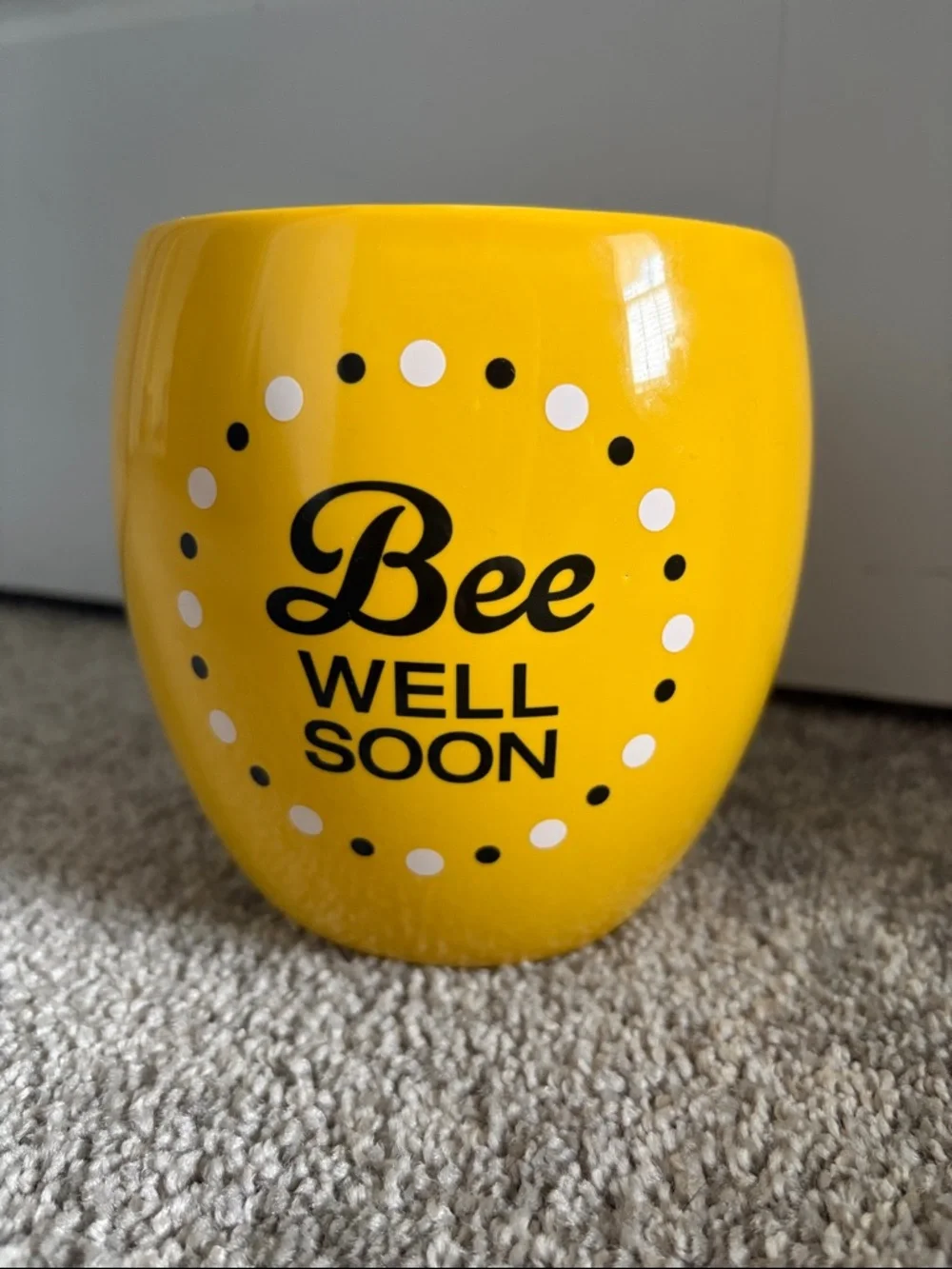 Bee Well Soon Yellow Ceramic Planter